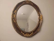 Ornate oval wall  mirror