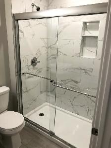 Shower door installation