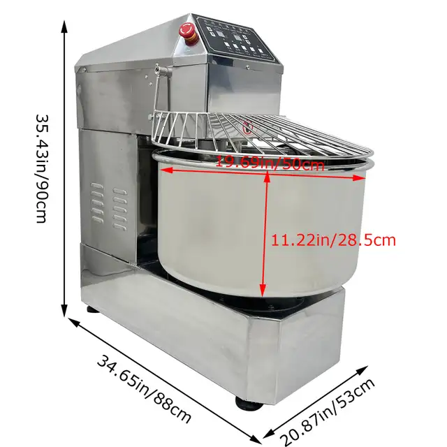 50L Double Action Double Speed Dough Mixer 110V Time Set 170105