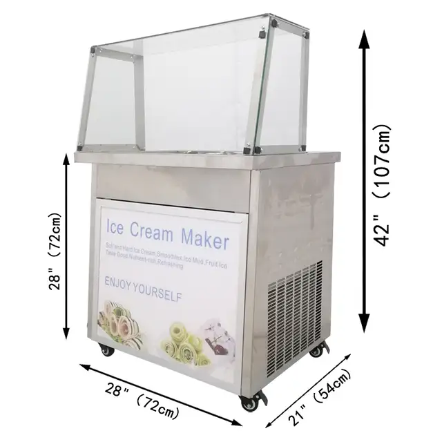 Fried Ice Cream Machine Ice Cream Yogurt Roll Maker 220358