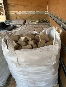 Bulk Bag Firewood Briquettes - 1000 Bricks, No Pallet Needed