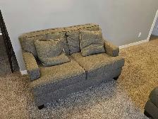 Comfortable textured fabric sofa and love seat OBO - Photo 2