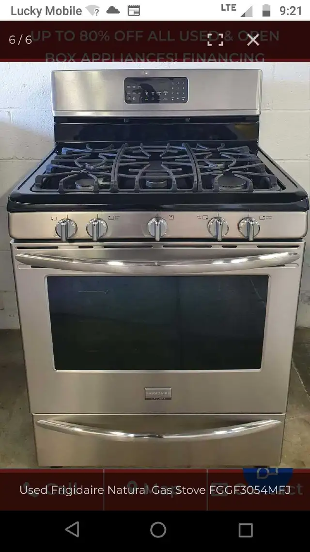 GAS RANGE FRIGIDAIRE