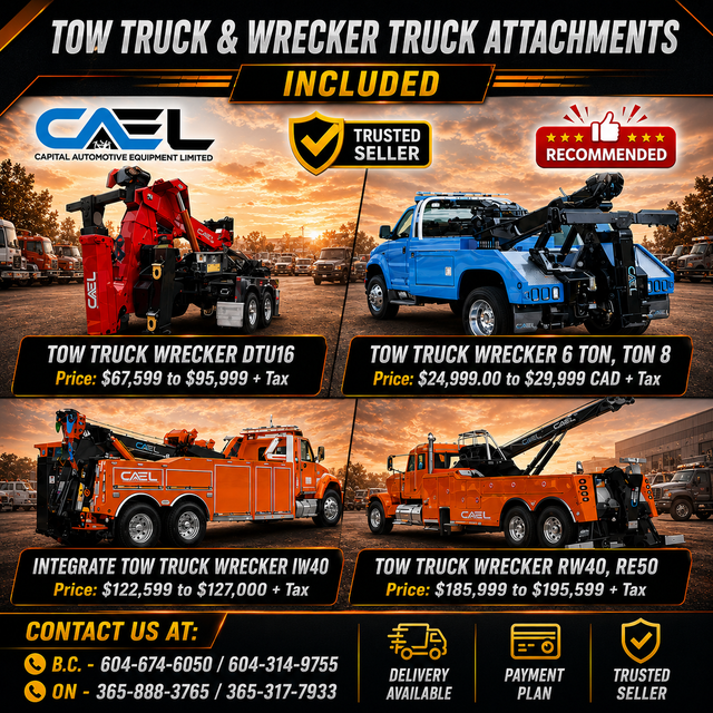 Finance! Tow Truck & Wrecker Truck Attachments – WARRANTY INCLUD