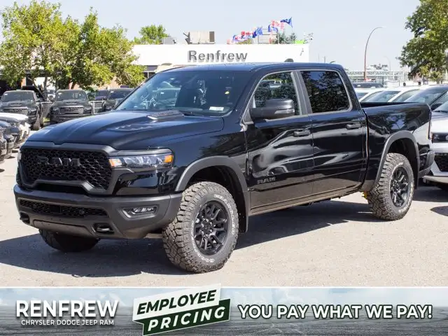 2026 Ram 1500 Rebel Crew Cab 4x4, 33 Inch A/T Tires, Bilstein