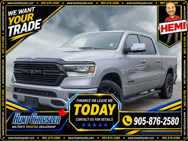 2020 RAM 1500 SPORT | PANO | 12' NAV | LTHR | ADP CRZ | BLND