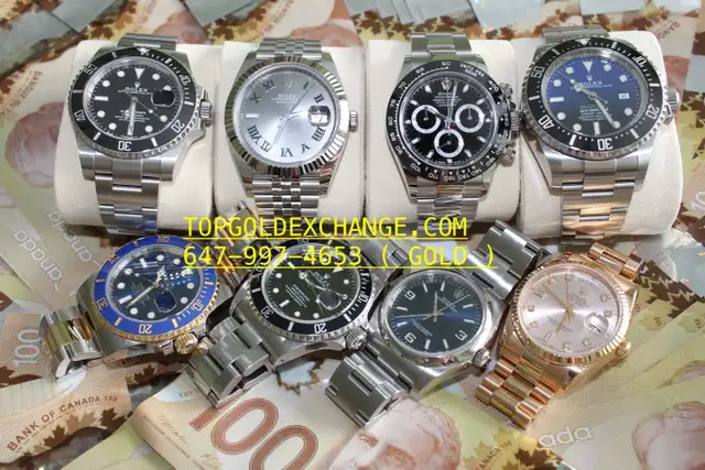 CASH FOR GOLD & ROLEX WE COME TO YOU . CALL NOW  647-997-4653