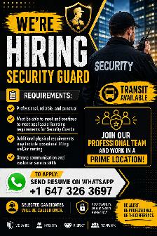 Security Guard Employment Opportunity