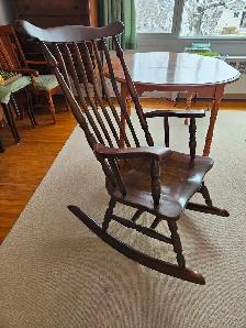 Vintage solid wood rocking chair