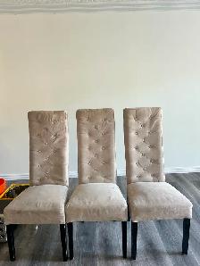 FREE Mill Woods pickup - 3 beige dining chairs