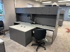 Desks/ Lacasse 60x60 corner stations with hutch $675.00 each