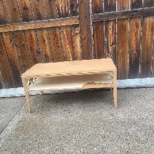 Antique Coffee Table, Blonde Hardwood