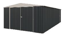 21 FT × 19 FT Double Metal Garage Shed with Roll-Up Doors SG2119