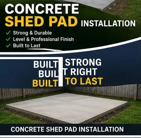 Concrete Bases for Sheds, Workshops & Outdoor Storage