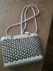 SAC À MAIN D'ITALIE 8'x3'LARGE, BEIGE, BRUN BANDOULIÈRE: $10.00 - Photo 2