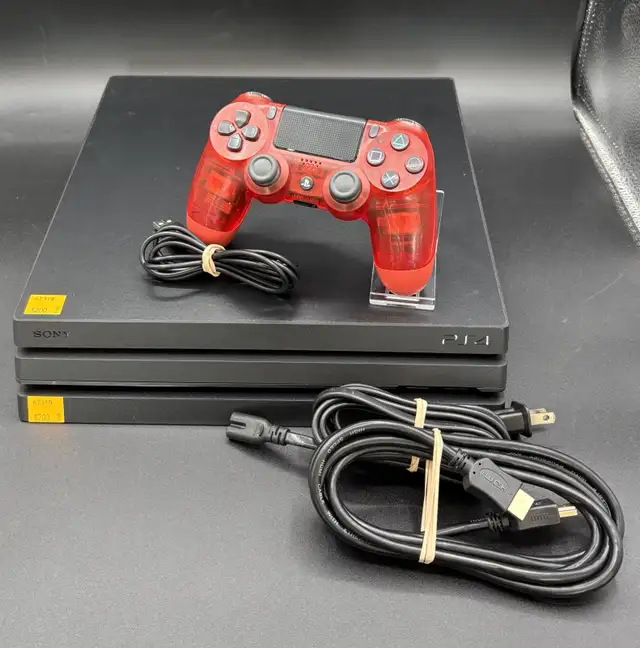 1TB Playstation 4 PRO Complete with Red PS4 Controller