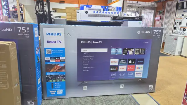 Philips 75' 4K UHD LED Roku Smart TV 75PUL6673/F6