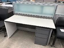 Cubicles/ Haworth 24x60 REFRESHED stations with Glass $499