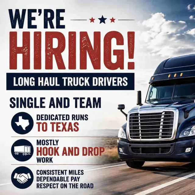 Long Haul Truck Driver (Single/Team)