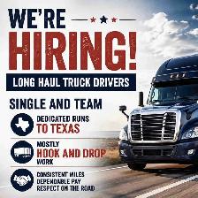 Long Haul Truck Driver (Single/Team)