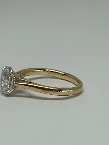 14k Oval Lap Created Diamond Ring - Photo 5