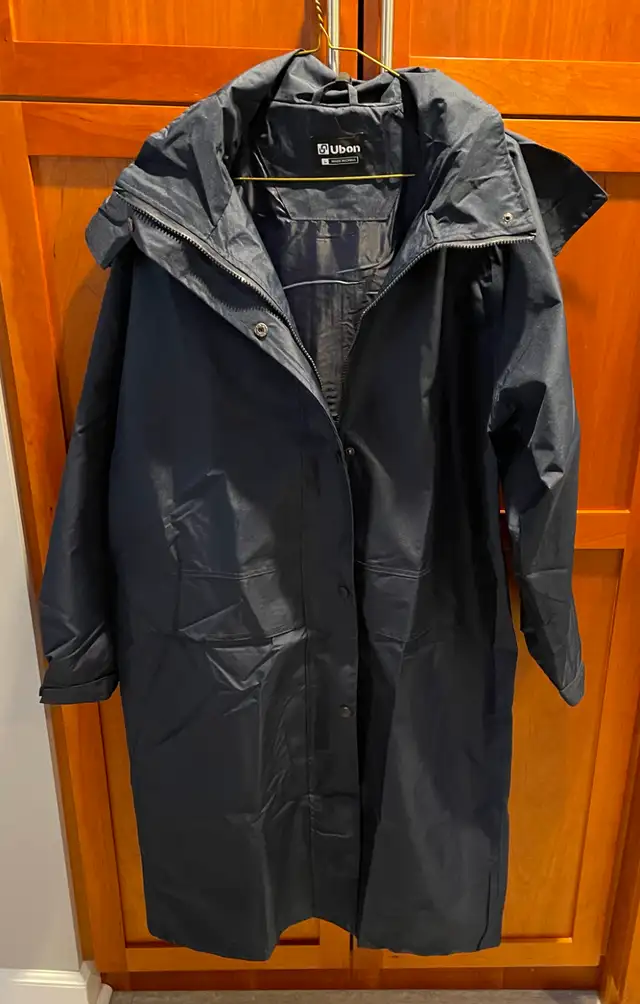 WOMEN'S RAINCOAT LARGE NAVY