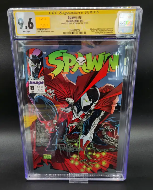 Spawn #8 Comic Signed by Todd McFarlane CGC Graded 9.6