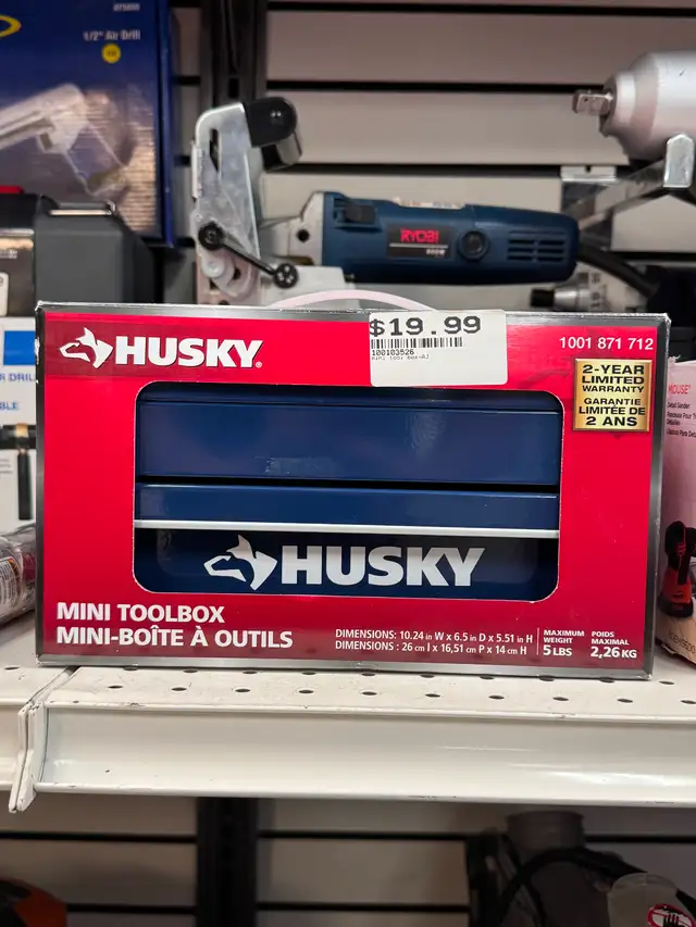 Husky 10.24-inch Mini Tool Box with Tray - BRAND NEW