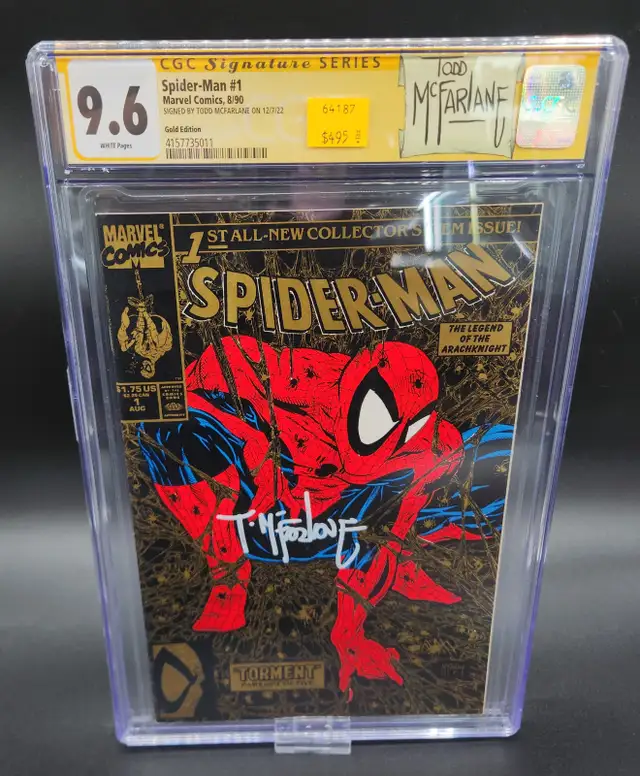Spider-Man #1 Comic Signed by Todd McFarlane CGC Graded 9.6