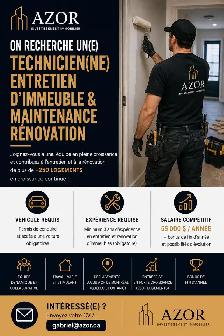 technicien en entretient / rénovation full time