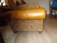 Sofa, 3Seater Leather & Cloth - Photo 5