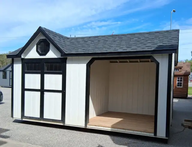 8 X 16 Garden Gable Storage Shed with Firewood Storage GGD108
