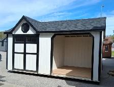 8 X 16 Garden Gable Storage Shed with Firewood Storage GGD108