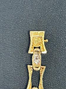 10k Two-Tone Gold Fancy Station Link Bracelet - Photo 5