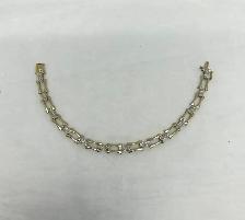 10k Two-Tone Gold Fancy Station Link Bracelet - Photo 6