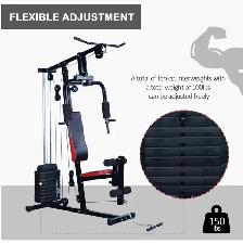 Soozier Heavy Duty Home Gym Body Strength Weight Training Fitnes - Photo 4