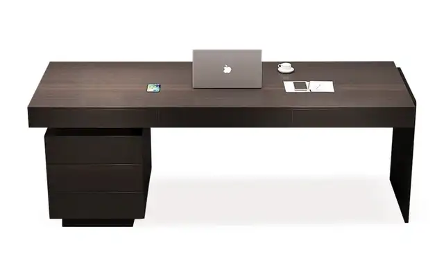 Picture Rectangular Manufactured Wood desk