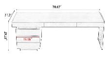 Picture Rectangular Manufactured Wood desk - Photo 9