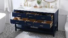 Sinclaire 60'' Double Bathroom Vanity with Engineered Marble Top - Photo 8