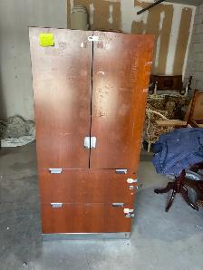 Free delivery used Wooden wardrobe with drawers - Photo 3