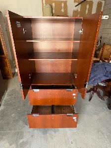 Free delivery used Wooden wardrobe with drawers - Photo 10