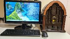 Windows 11 Pro desktop, modeled after a 1938 Crosley Radio - Photo 2