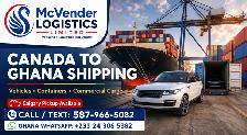Canada to Ghana Vehicle & Container Shipping | Calgary