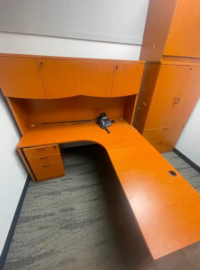 Professional Office desk with cabinets
