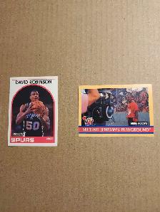 1990 Hoops #310 David Robinson Rookie/#382 Micheal Jordan Mint