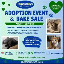 Happy Days Sanctuary Adoption Event and Bake Sale