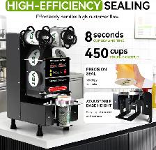 Cup Sealer Machine 90/95mm Cup Sealing Machine 500-700 Cups/H El - Photo 4