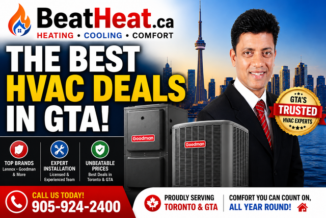 Carrier Lennox Goodman Air conditioner and furnace from $2499