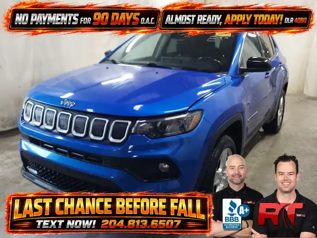 2022 Jeep Compass North 4WD - Backup Cam, Rain Sensor Windshield