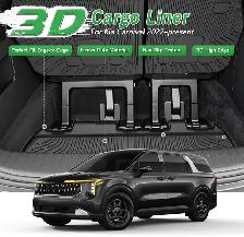 Trunk Mat & Backrest Mat Custom Fit for Kia Carnival 8 Str 22-26 - Photo 2
